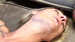 aline and flavio amateur couple fucking with cum on tits