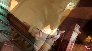 Masked Slave Delivers Epic Blowjob and Doggy Style to Her Master