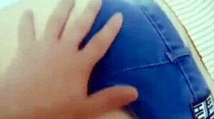 Asian student bent over in wet doggystyle quickie