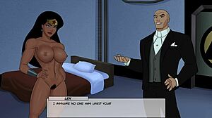 check out wonder woman taking lex luthor's huge cock in something unlimited parody