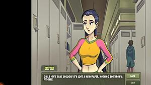 Witch hunter battles half-female scorpion monster intensely