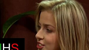 wonderful blonde girl with blue eyes fucks and licks pussy