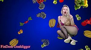 Anal training with a sissy slut in fishnets will make you gay