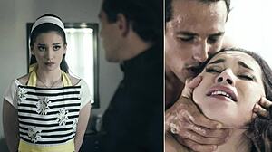 Ария Ли в темном будущем как образцовая гражданка с глубоким горлом