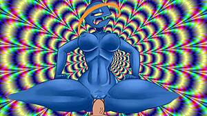 Oh yeah, ride that cock like a psychedelic slut in cowgirl position!