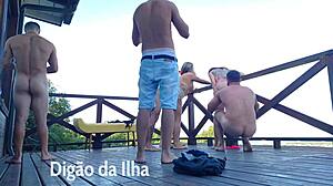 Fucking Curvy Fat Asses Outdoor on Balcony