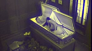 Couple Caught Fucking Hardcore On Hidden Coffin Cam!