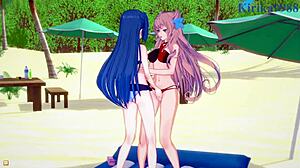 tsubasa and maria have intense futanari sex