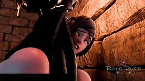 mei gets tied up and choked in corruption 😈