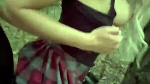 Oj, min fan fångade mig i skogen och borrade mig hårt på jobbet