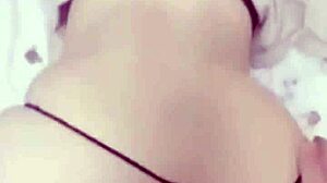 Asian student bent over in wet doggystyle quickie