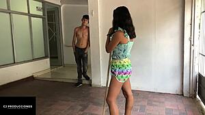 Convincing My Hermanastra for Hardcore Action at Her Colombian Home.