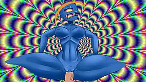 Oh yeah, ride that cock like a psychedelic slut in cowgirl position!