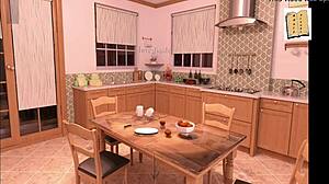 Being a Dik Chick Route 29: Brunette Amateur with Big Tits Navigates Isabella's House After Night Out