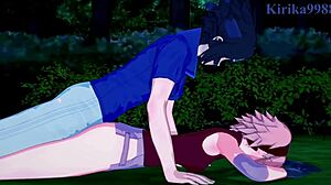 Sakura and naruko fuck sasuke.