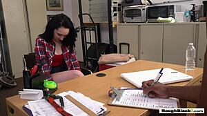 White hottie drilled hard doggystyle by director in steamy scene! 🔥