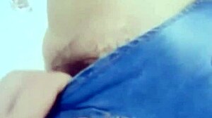 Asian student bent over in wet doggystyle quickie