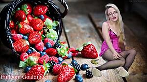 Anal training with a sissy slut in fishnets will make you gay