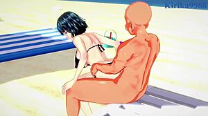 Tatsumaki and Fubuki Tease the Old Man with Intense Sex