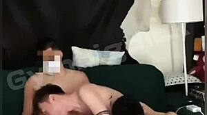 Handsome Asian Amateurs in Raw Bareback Threesome