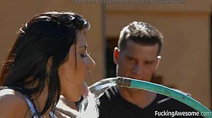 Man, car wash turns into epic titty fuck! 😍