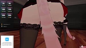 vtuber kanakovt gets teased by chat till she squirts in catgirl hentai 😈