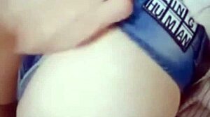 Asian student bent over in wet doggystyle quickie