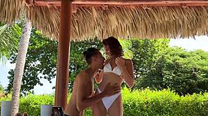 hey, wanna play beer pong strip game with this mini bikini beauty on youtube?