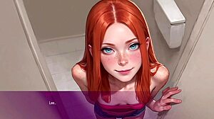 Horny wife cheats in public toilet with stranger in 3D hentai animation