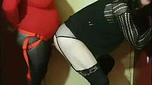 Crossdresser Explores Intense Ass-to-Mouth Action