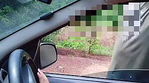 Naughty Bia Flashes Pussy Outdoors