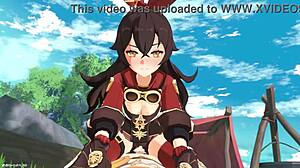 Outride her in genshin impact amber x aether animation