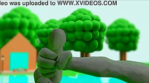 watch this claymation character masturbate in hentai style