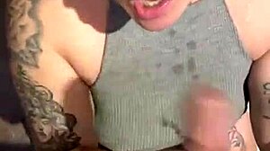 She always gives that sloppy blowjob and facial