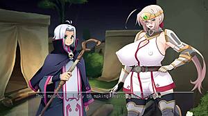 Horny heroine Ingrid teases her huge tits in episode 2