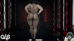 Fern Rides Reverse Cowgirl on Tight Bald Pussy with Thicc Lady