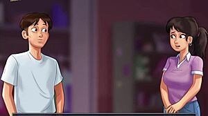 what's in summertime saga 143 with erotic hentai cartoon anime scenes unfolding