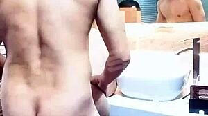 Couple gay Asian amateurs in hot bareback action