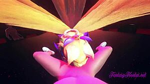 Ahri star guardian enjoys hard sex with creampie