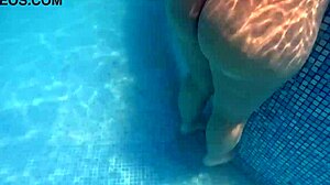 Underwater Pawg Teen Shows Big Ass in Public Pool 4K