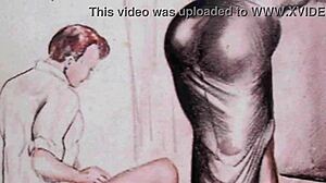 Vintage erotic drawings bring steamy fantasies to life