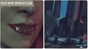 Horny anime girl gets blowjob with big tits and ass in 3D 😍