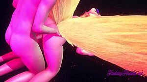 Ahri star guardian enjoys hard sex with creampie