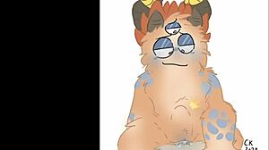 MSMポルノコンビネーションにワイルドなファーリーとフタナリアクション