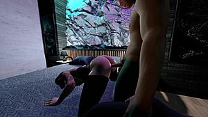 3D hentai evening with big ass stepsister creampie