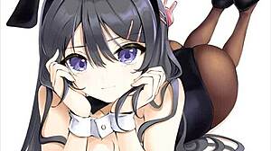 sakurajima mai bunny girl senpai in hot rule 34 compilation