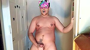 Unicorn gay pride with intense solo action