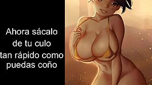 i'm tracer from overwatch giving femdom joi with dildo.