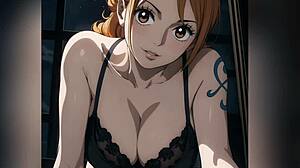 hey, check out nami one piece in french joi!