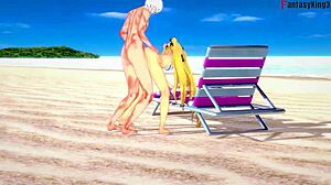 marie rose in bikini banging hard on the beach fantasy